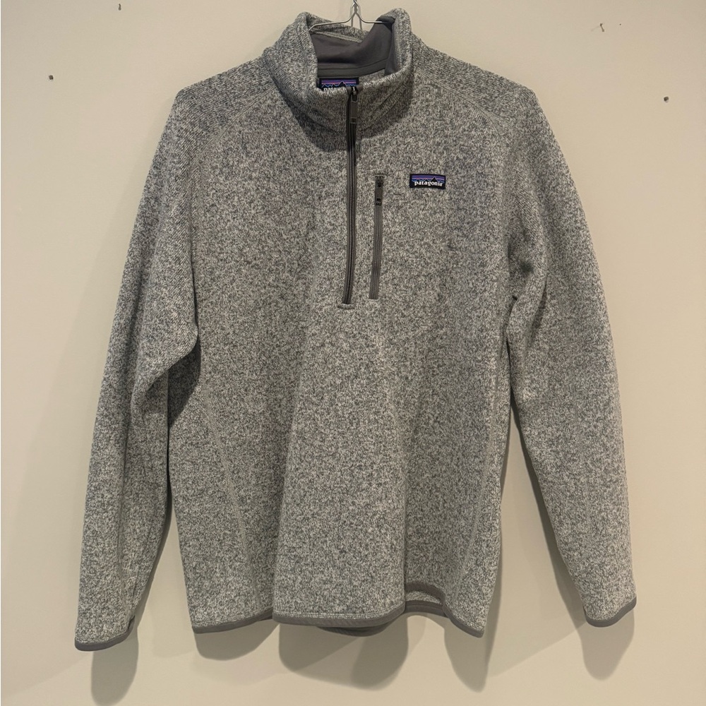 Patagonia Men's Better Sweater 1/4 Zip in Heather Gray size L